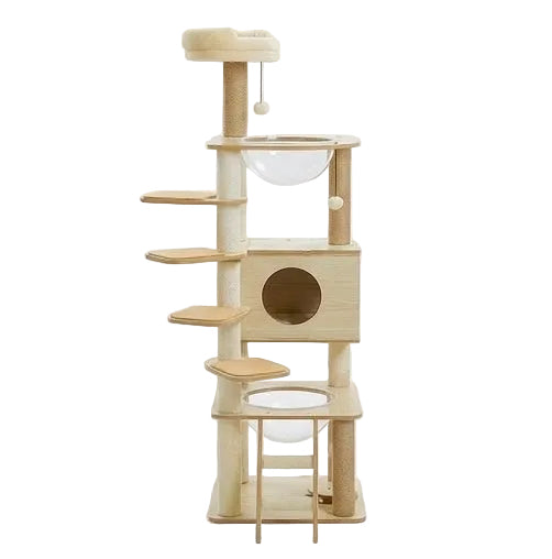 150cm beige capsule cat tree