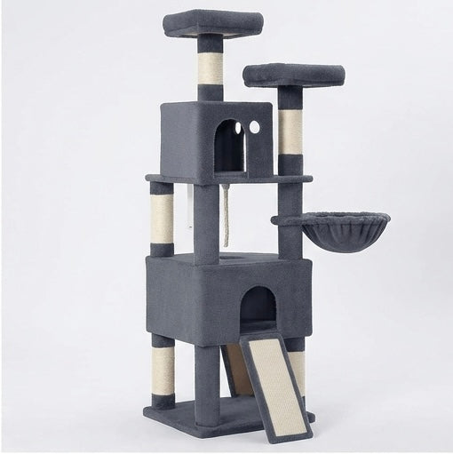 Arbre à chat 174cm multi-chats - Gris foncé