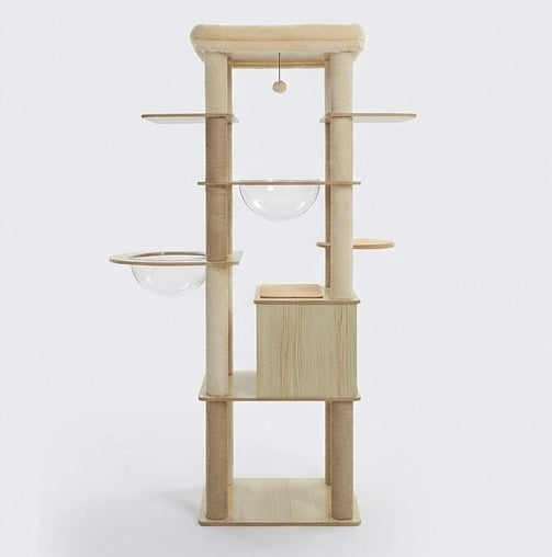 Arbre à chat géant 180 cm beige – vue 8