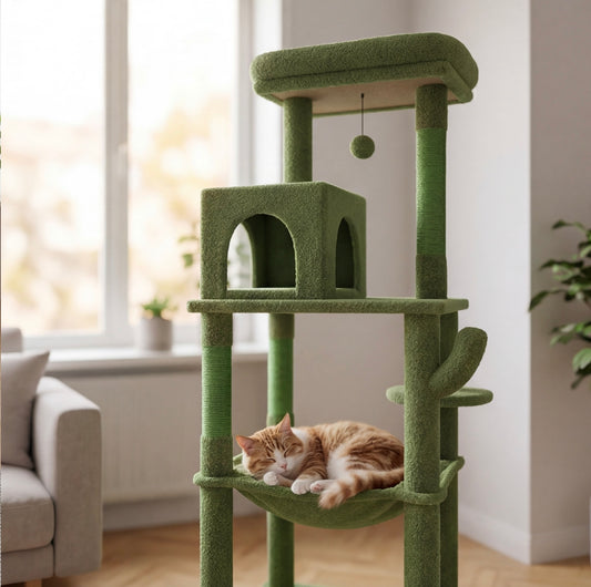 XXL-Kaktus-Katzenkratzbaum – 6 Ebenen