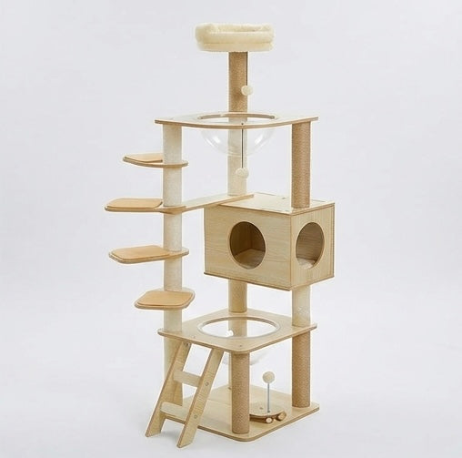 Arbre à chat capsules 150cm beige