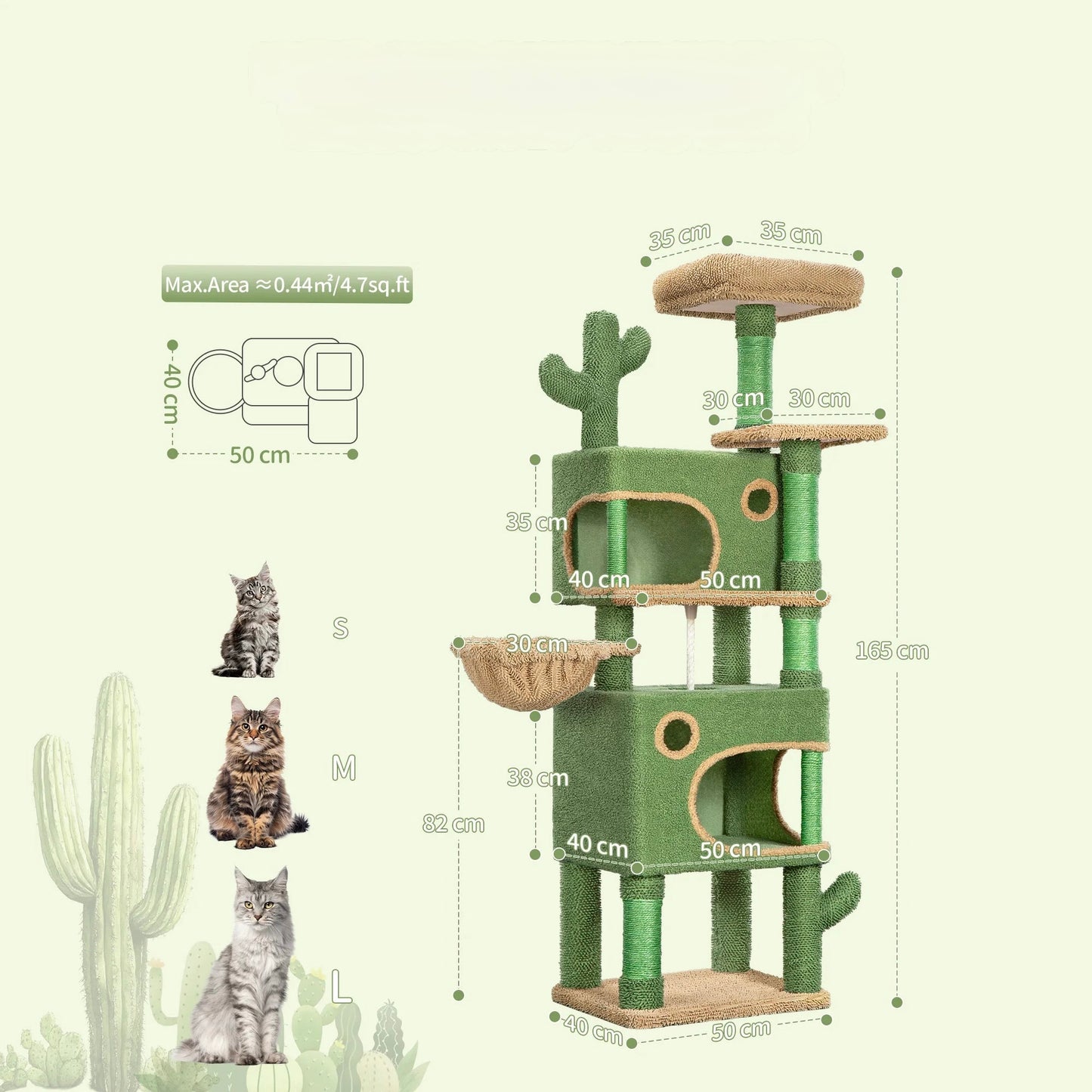 Cactus cat tree 165cm original design