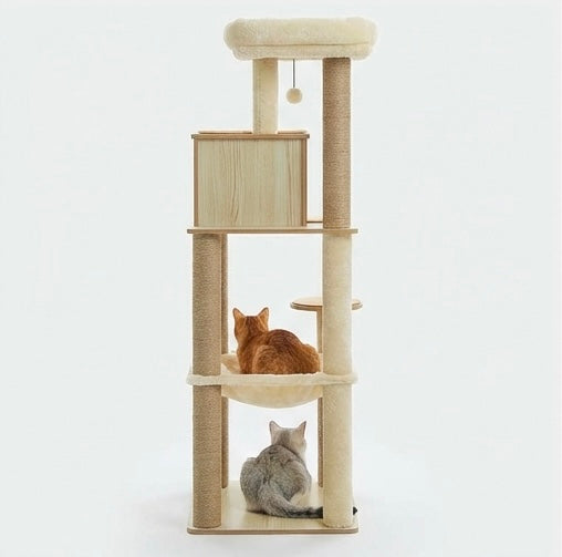 Arbre à chat beige 143 cm – vue 5