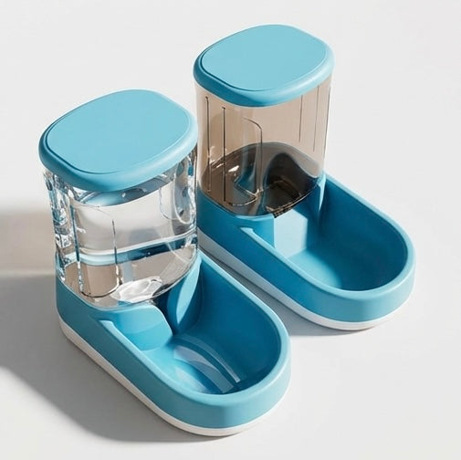 Set mit 2 automatischen Katzenfutterautomaten – Blau