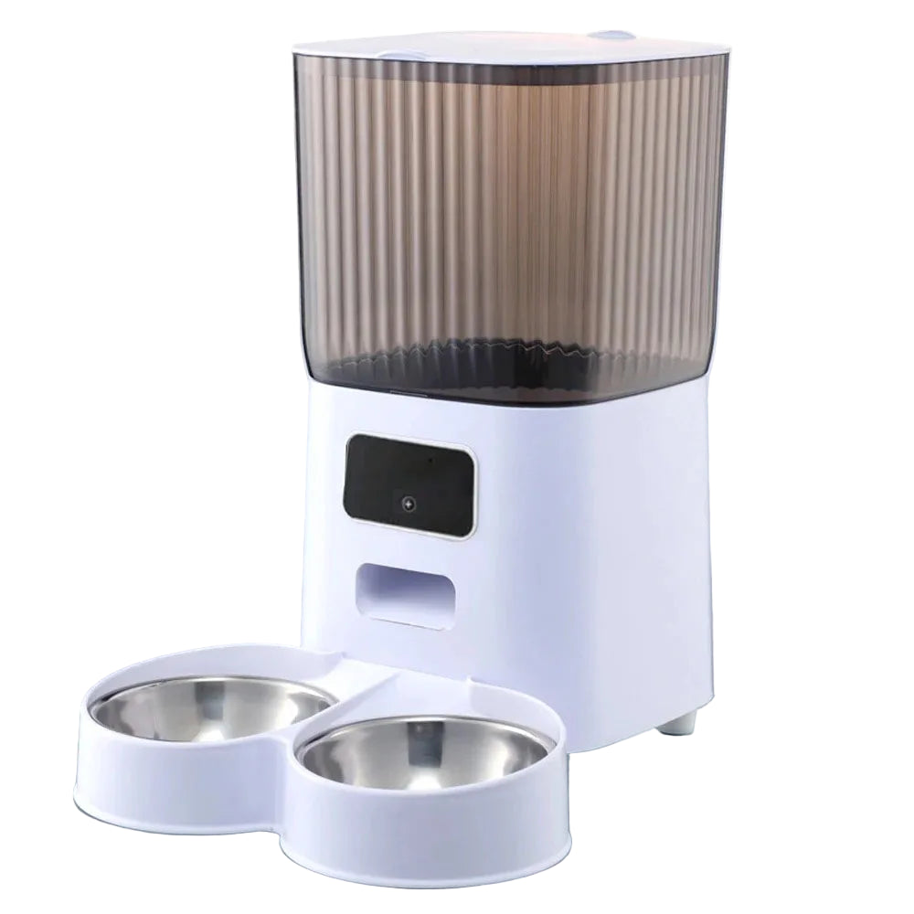 Distributeur automatique chat 5L – double gamelle, WiFi & caméra