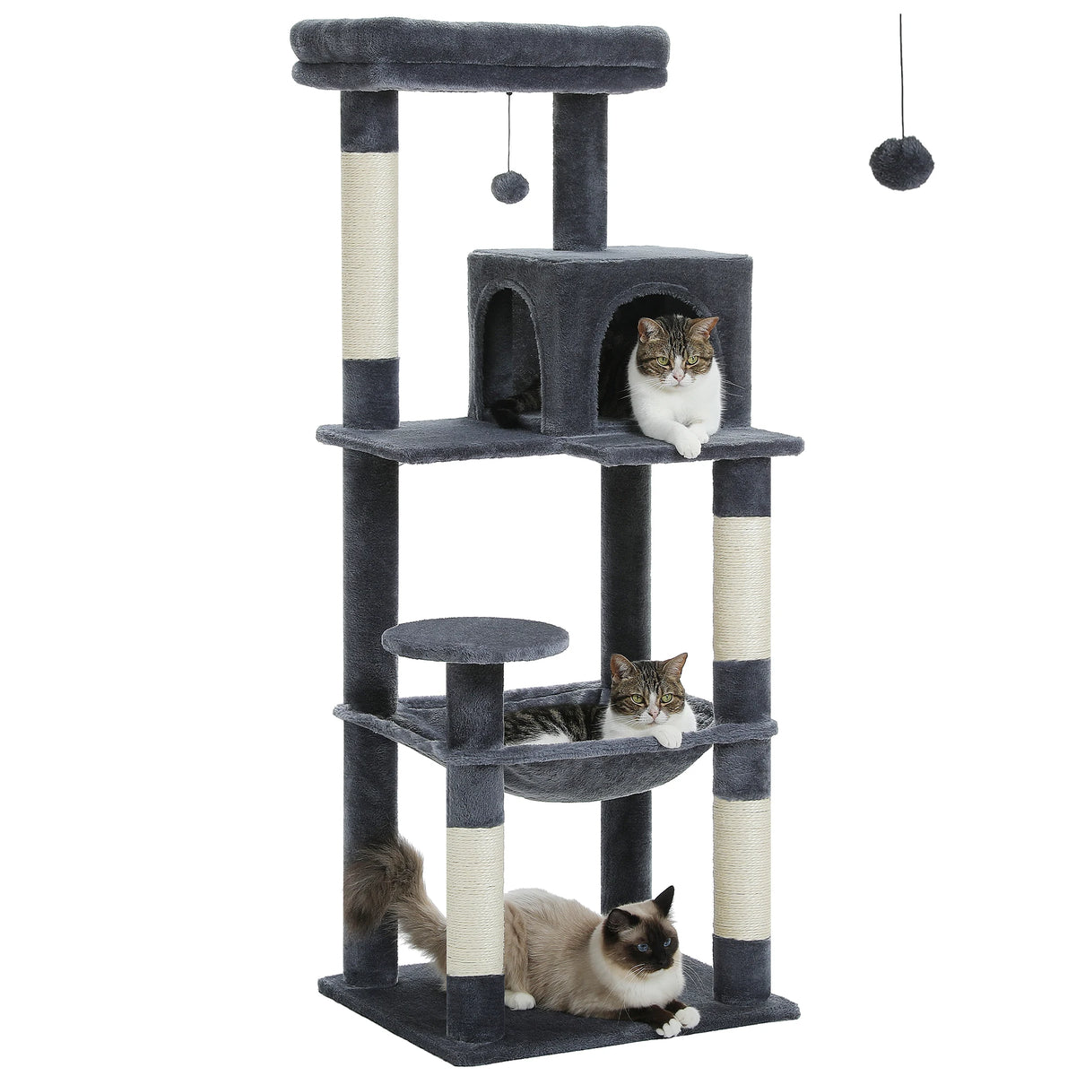 Arbre à chat 143 cm avec grand hamac XXL – vue 11