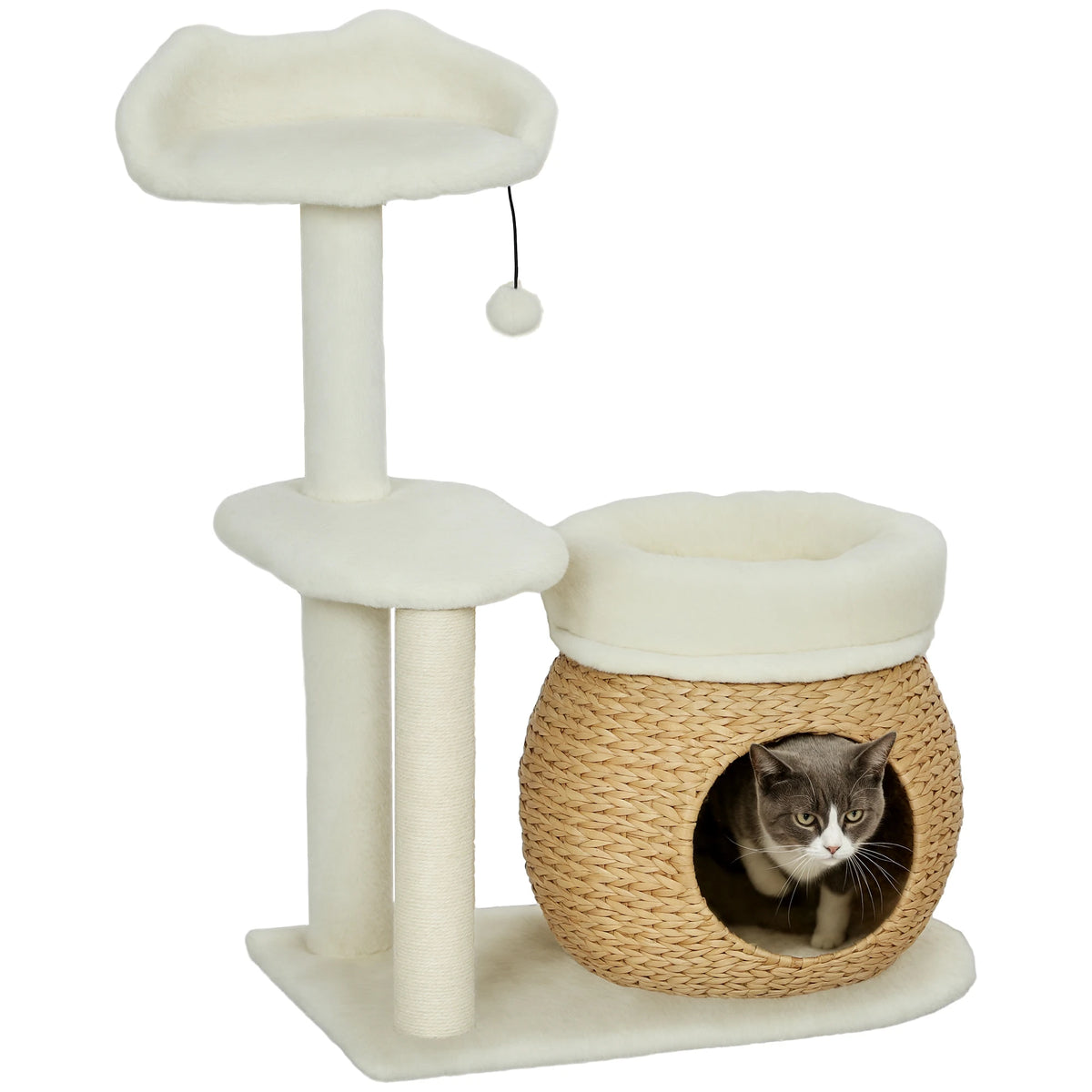 Le Magnolia, arbre à chat 79 cm avec maison ronde et 2 lits suspendus – vue 5