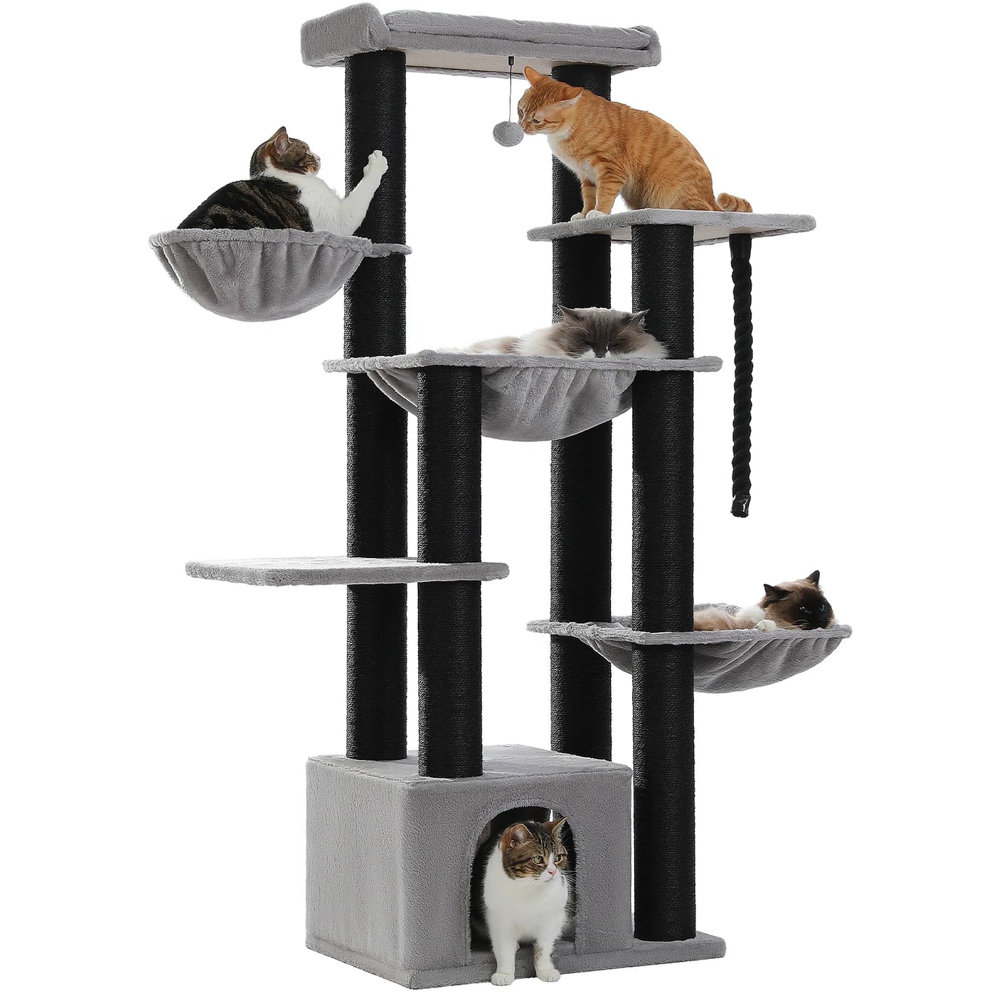 Arbre à chat XXL 11 griffoirs et hamac pour grands chats – vue 12