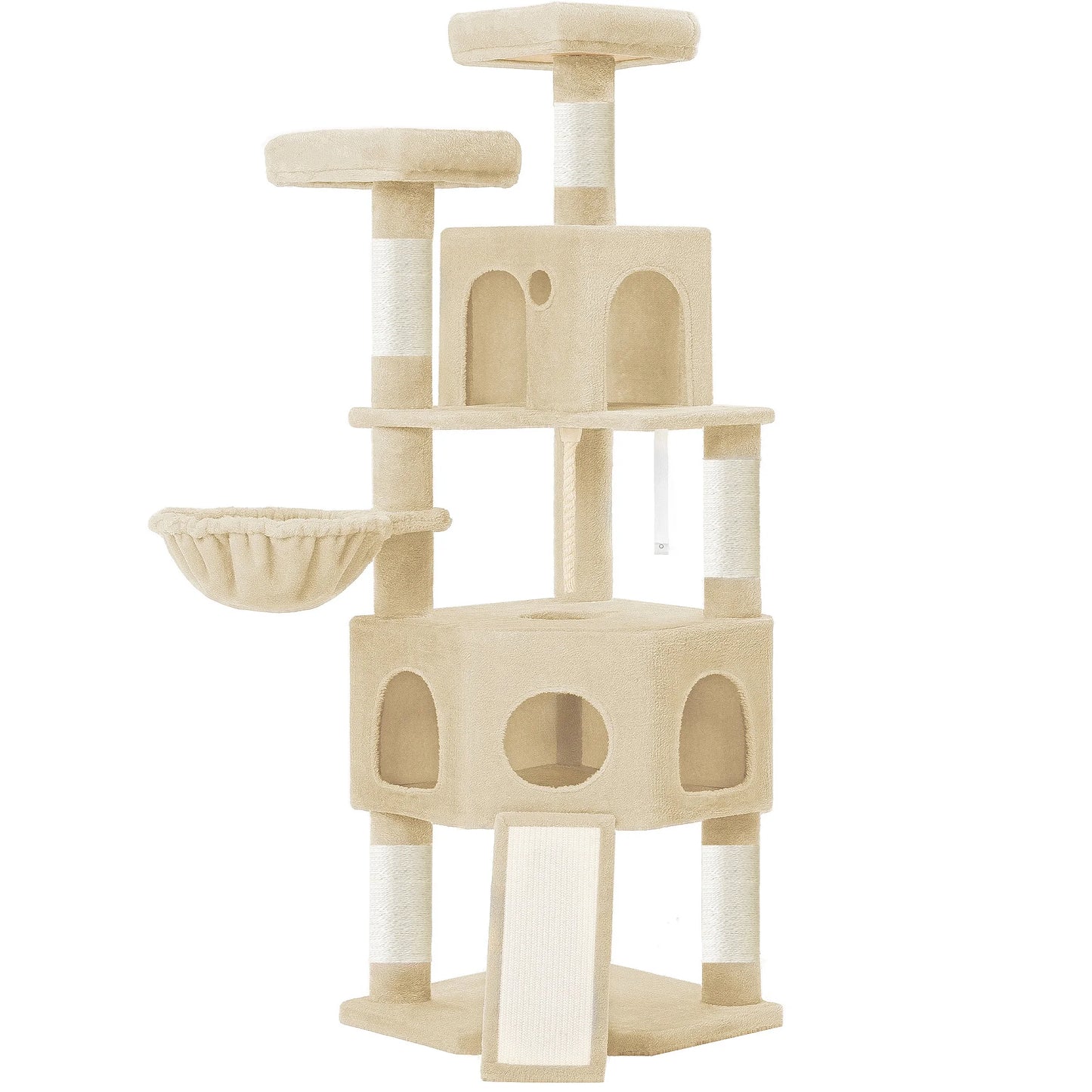 Arbre à chat 174cm multi-chats - Beige