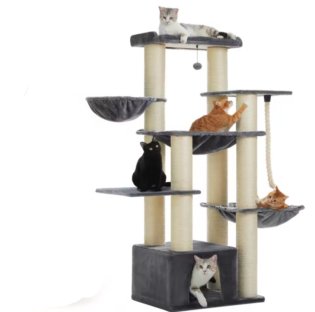 Arbre à chat XXL 11 griffoirs et hamac pour grands chats – vue 11