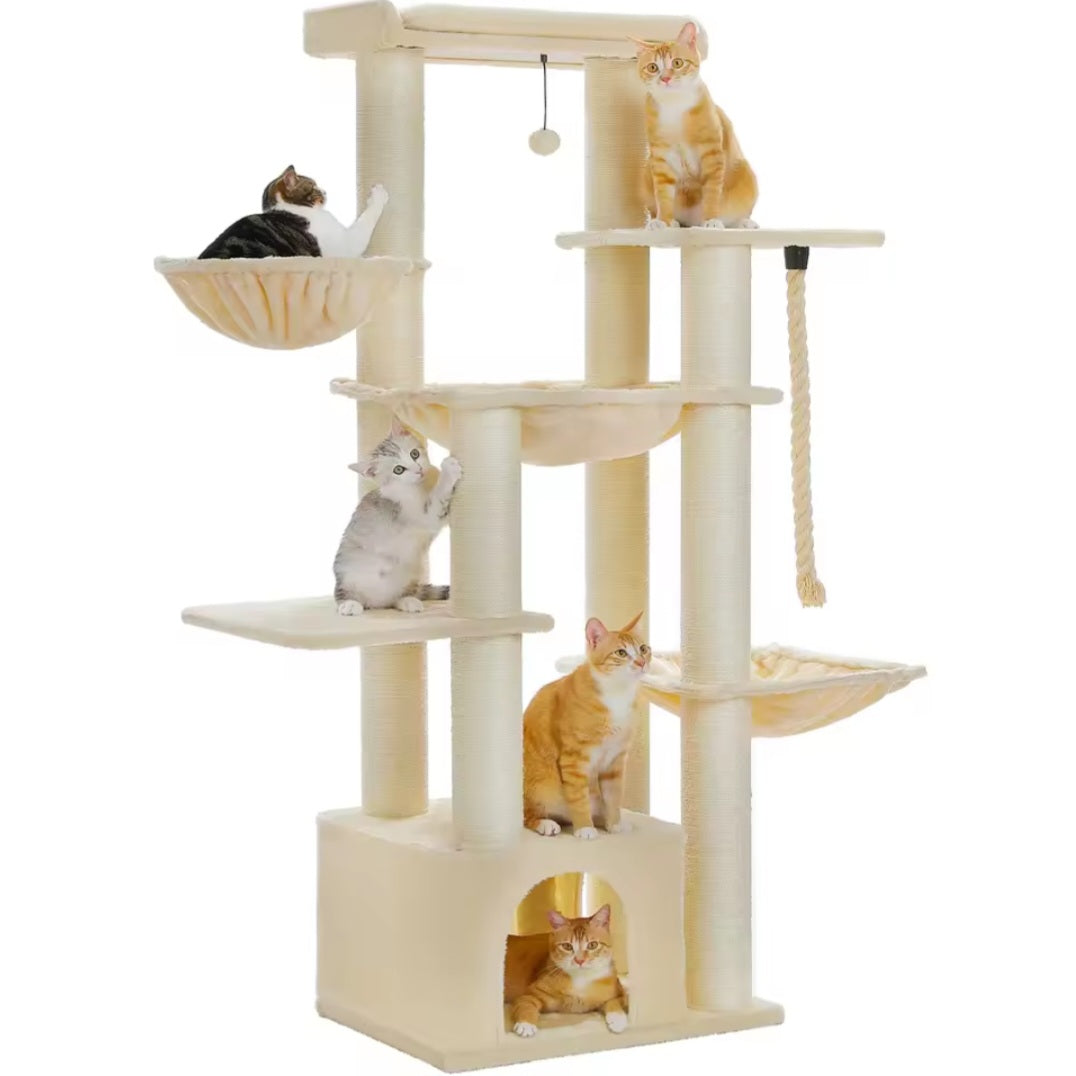Arbre à chat XXL 11 griffoirs et hamac pour grands chats – vue 9