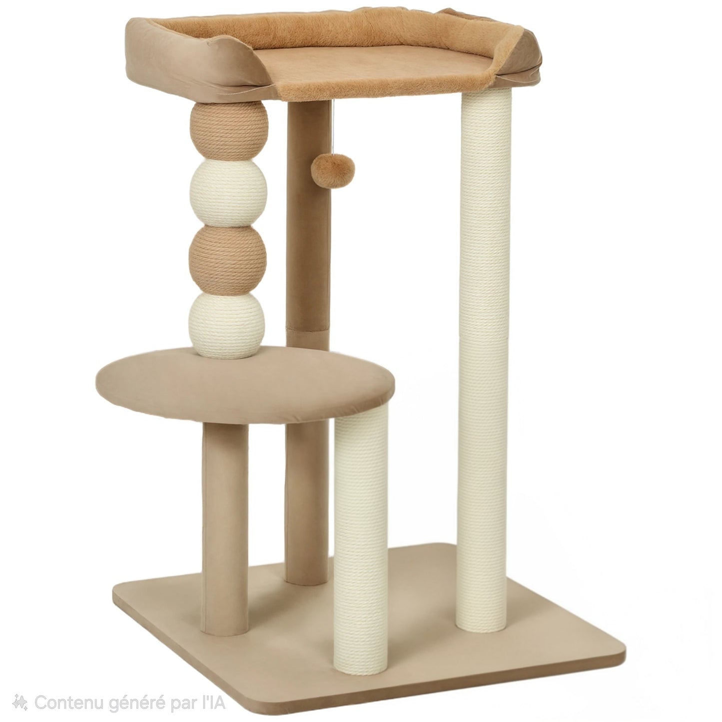 Le Noisetier — Arbre à Chat 86 cm Lounger XXL & Boule Jute