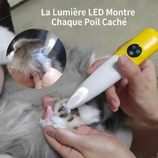 Tondeuse silencieuse pour chat sans fil LED rechargeable