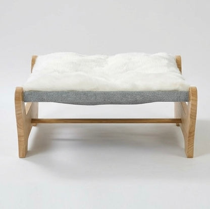 Katzenhängematte aus Kiefernholz mit Kissen