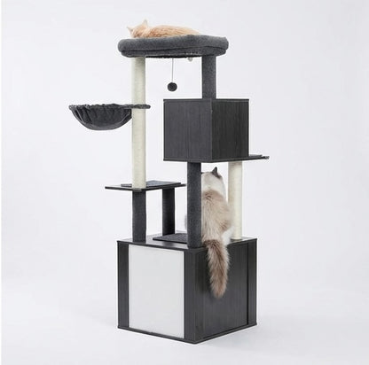 Katzenbaum mit integrierter Katzentoilette