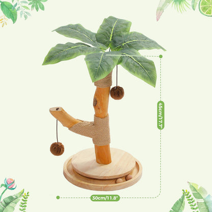 Griffoir bois naturel avec jouet suspendu