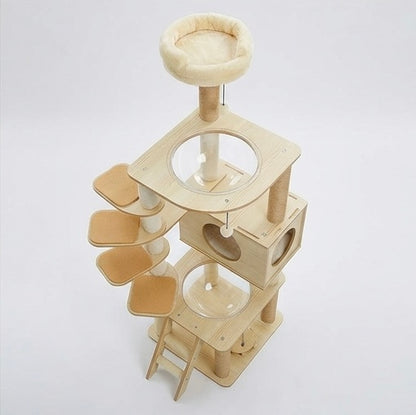 Arbre à chat capsules 150cm beige