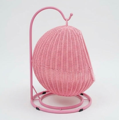 Handgeflochtene Katzenschaukel aus Rattan