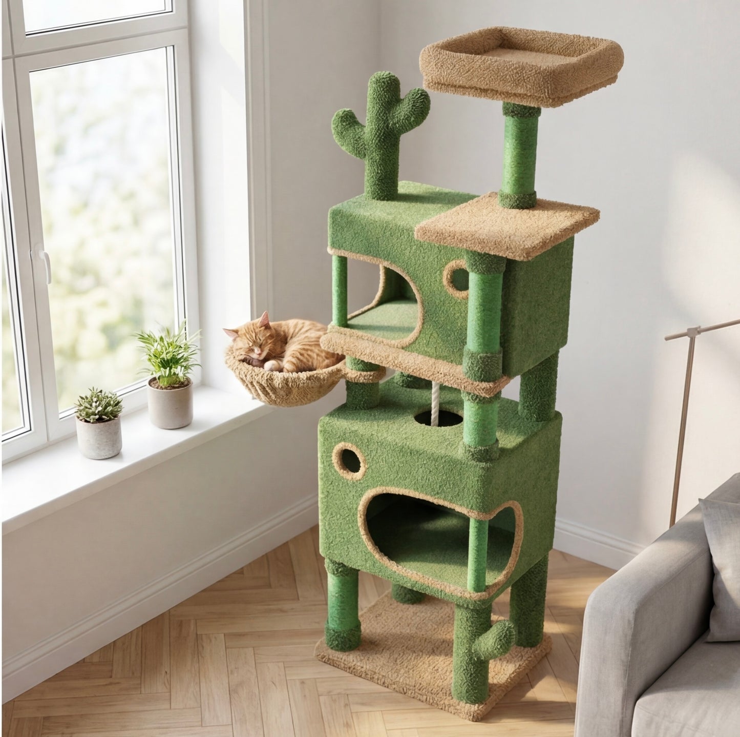 Arbre à chat cactus 165cm design original