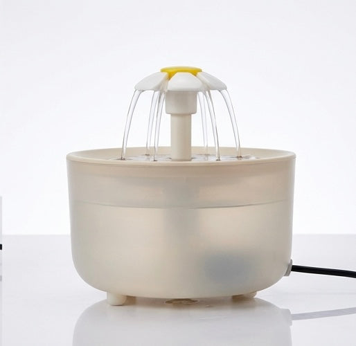 Fontaine à eau pour chat 1,2L design fleur - 3 modes de flux
