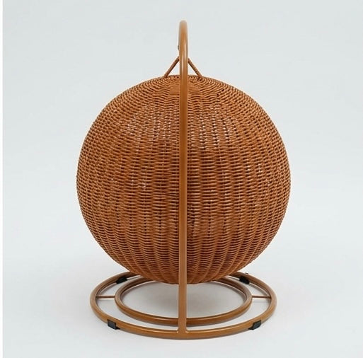 Handgeflochtene Katzenschaukel aus Rattan