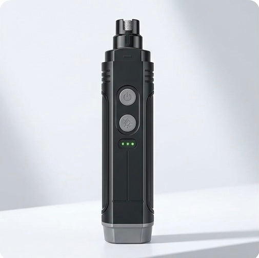 Elektrischer Katzenkrallenschneider mit 2 LED-Leuchten – USB-aufladbar, leise, professionelle Fellpflege