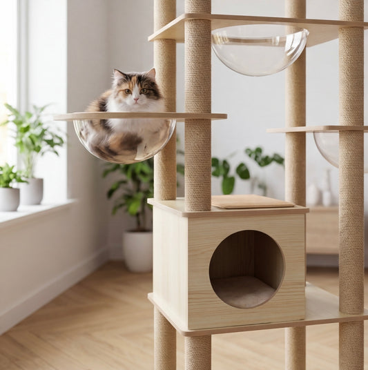 Arbre à chat géant 180cm beige