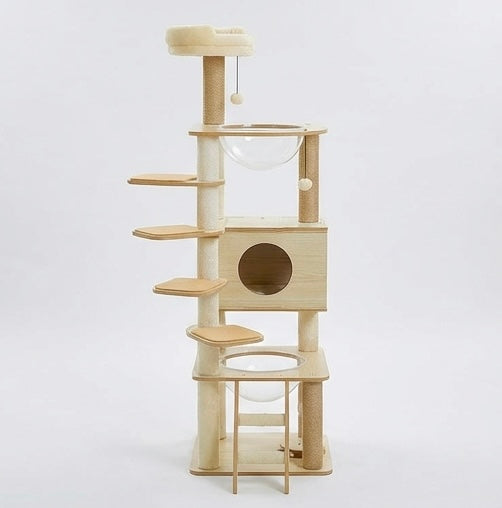Arbre à chat capsules 150cm beige
