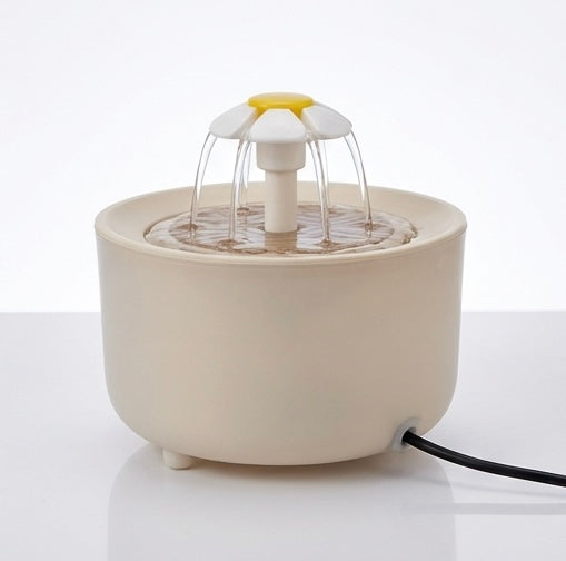 Fontaine à eau pour chat 1,2L design fleur - 3 modes de flux