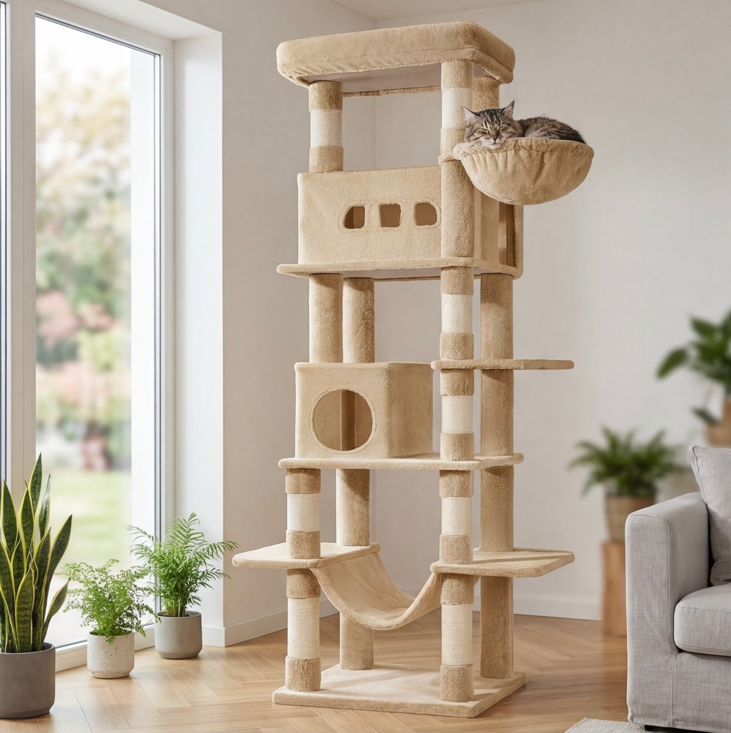 Arbre à chat XXL 210cm pour très grands chats