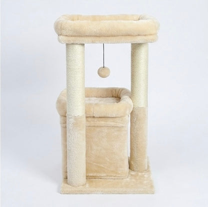 Petit arbre à chat compact avec niche douillette