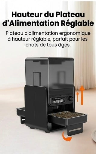 Distributeur automatique double gamelle – 5L, WiFi & batterie 45j