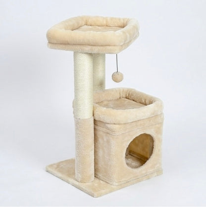 Petit arbre à chat compact avec niche douillette