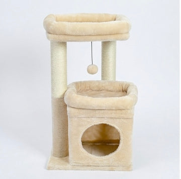 Petit arbre à chat compact avec niche douillette