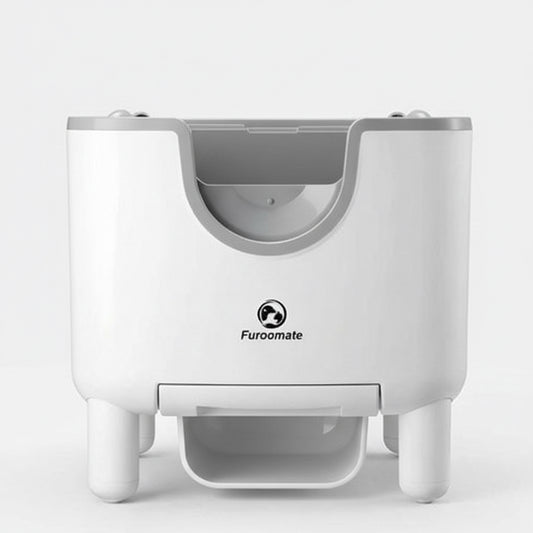 Open self-cleaning litter box with odor control