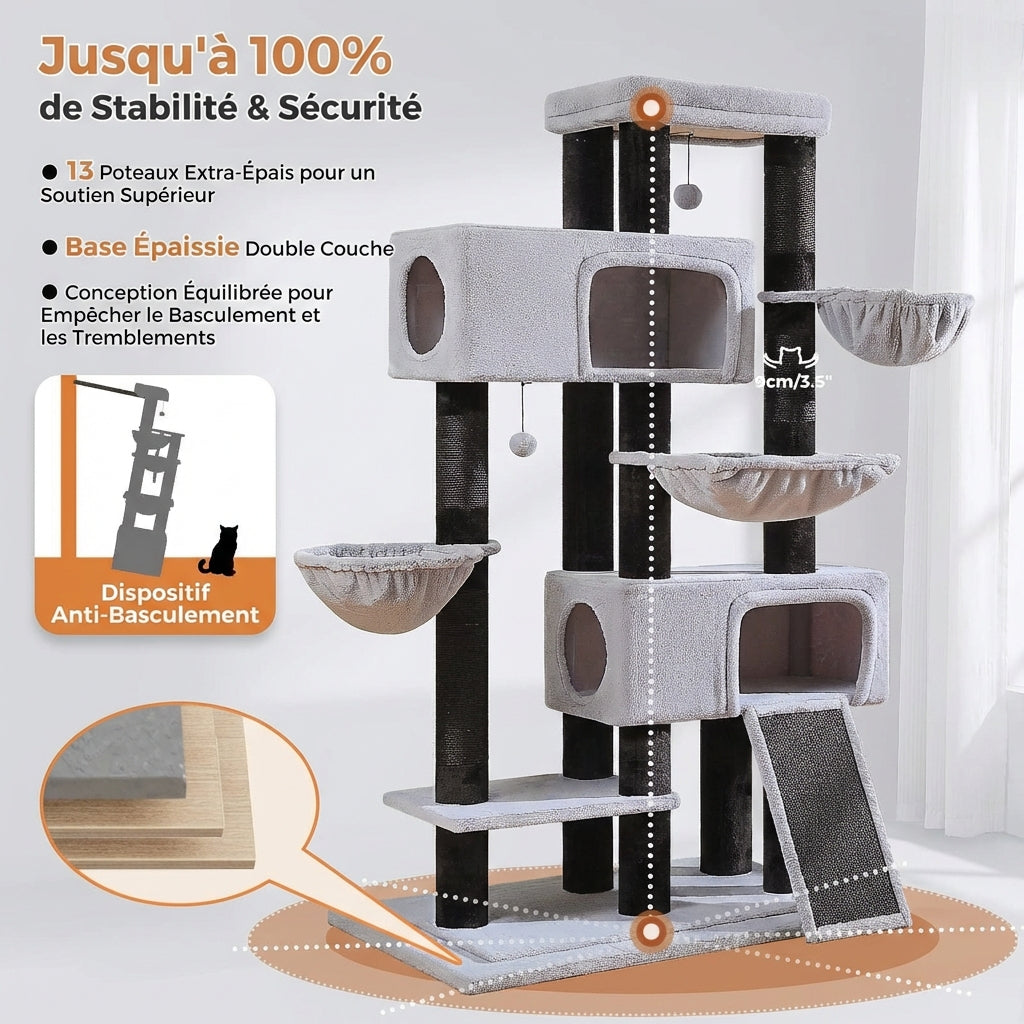 Arbre à chat XXL 209cm grands chats