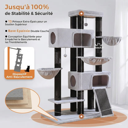 Arbre à chat XXL 209cm grands chats