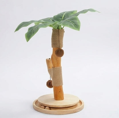 Griffoir bois naturel avec jouet suspendu