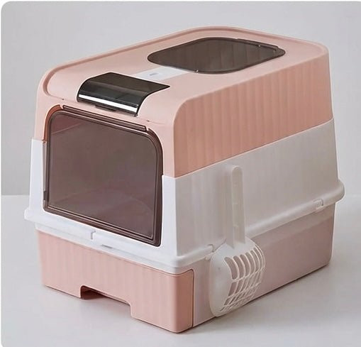 Maison de toilette fermée pour chat avec contrôle odeurs