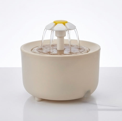 Fontaine à eau pour chat 1,2L design fleur - 3 modes de flux