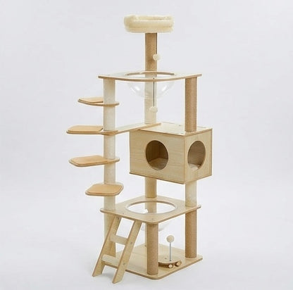 Arbre à chat capsules 150cm beige