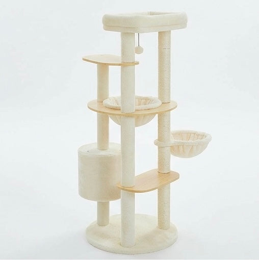 Arbre à chat multi-niveaux 136cm avec hamac