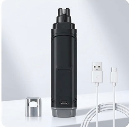 Elektrischer Katzenkrallenschneider mit 2 LED-Leuchten – USB-aufladbar, leise, professionelle Fellpflege