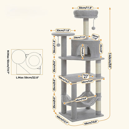 5-level cat tree, 140cm