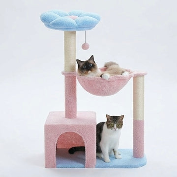 Arbre à chat fleur avec hamac