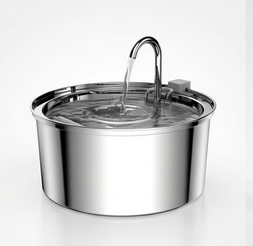 Fontaine à eau en acier inoxydable 3L pour chat - Ultra-silencieuse