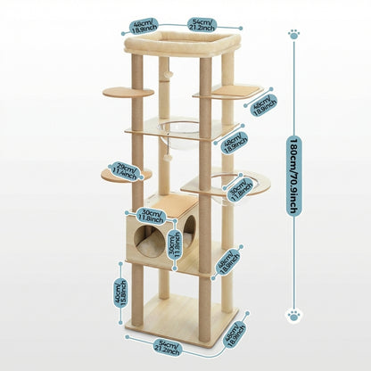 Arbre à chat géant 180cm beige