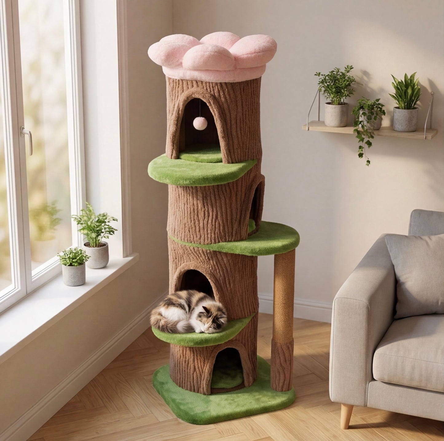Giant cat tree 174cm - 4 niches