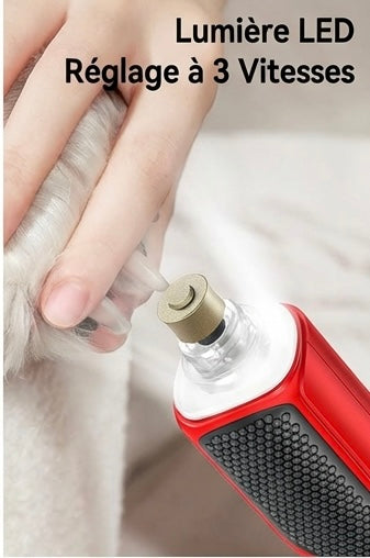 Electric Cat Nail Clipper with 7 Speeds - USB Rechargeable LED Professional