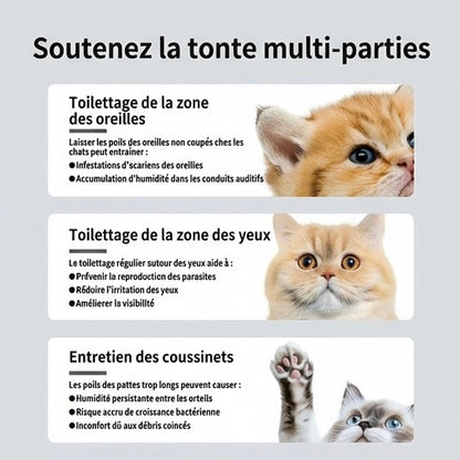 Tondeuse silencieuse pour chat sans fil LED rechargeable